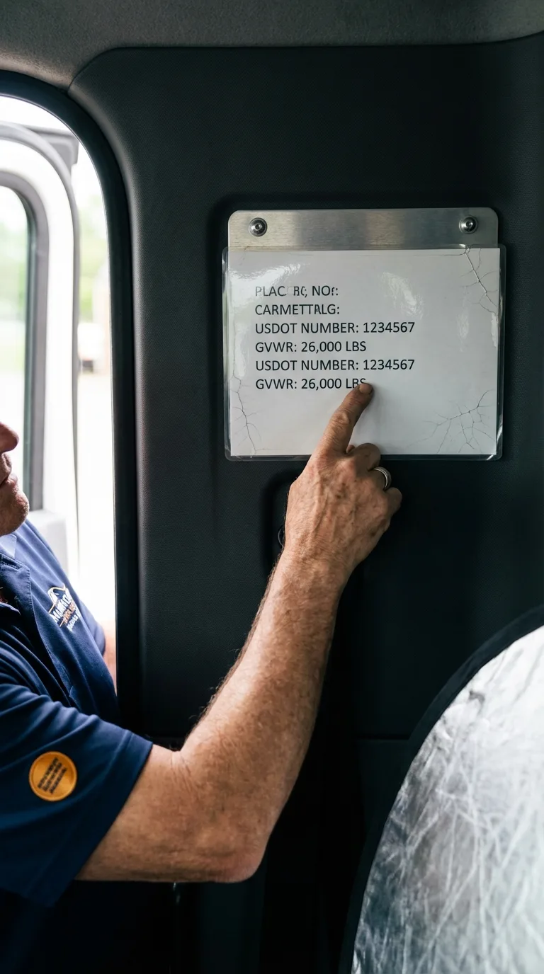 USDOT licensing placard verification in Creve Coeur